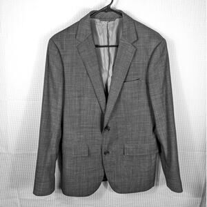 Bonobos 38R Slim Fit Gray Wool Stretch Blazer Men 2 Button Jacket Import Lycra